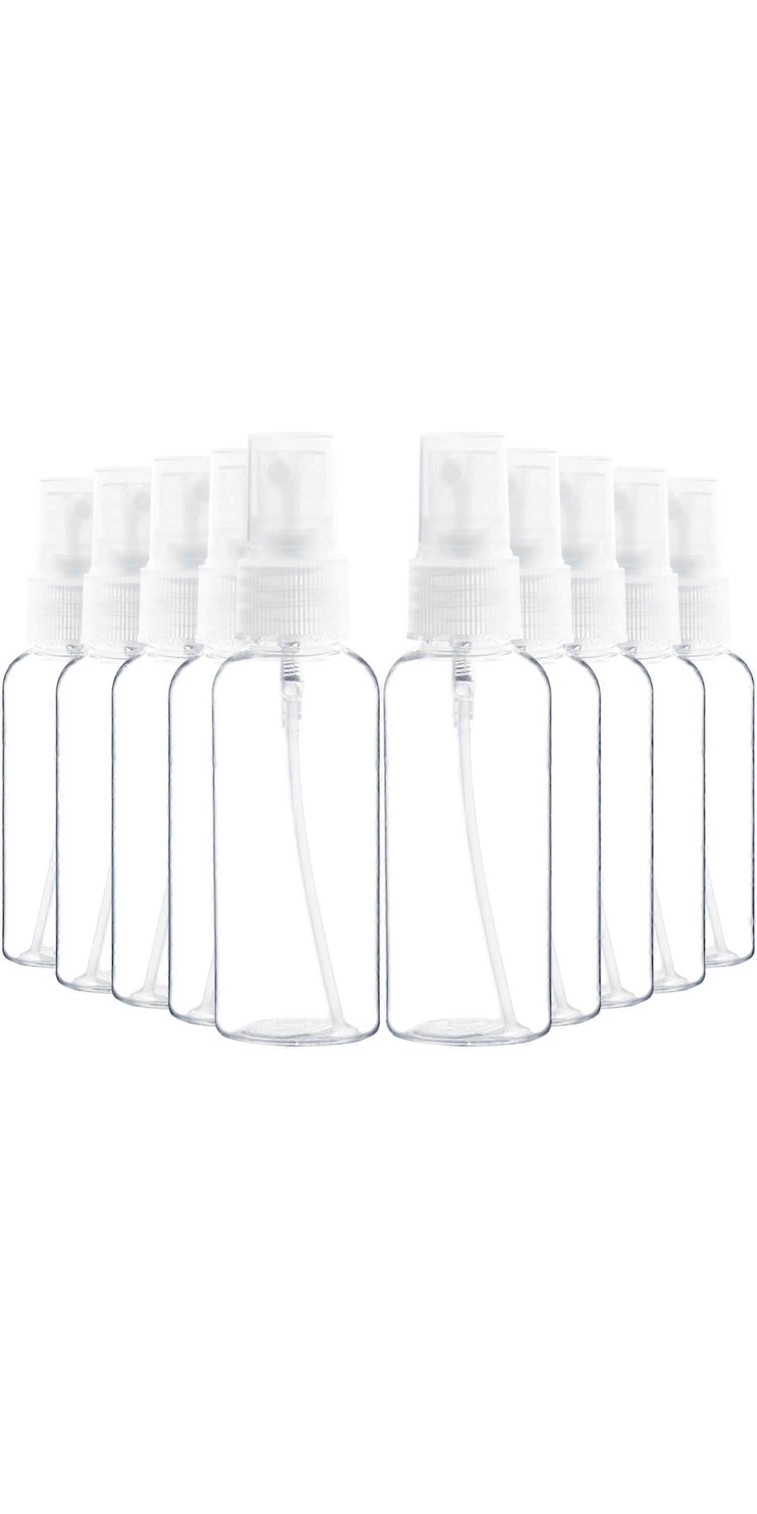 10 PCS Spray Bottles 100ML Empty Clear Fine Mist Spray Bottles Small Refillable Spray Liquid Containers Perfume Atomiser Empty Fine Mist Plastic Trave