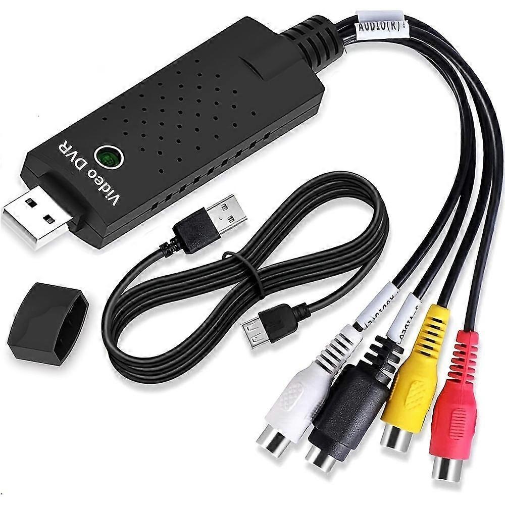 VHS To Digital Converter, Video Capture Card USB 2.0 Audio Video Capture Card Device Old VHS Mini DV Hi8 DVD VCR To Digital Converter For Mac