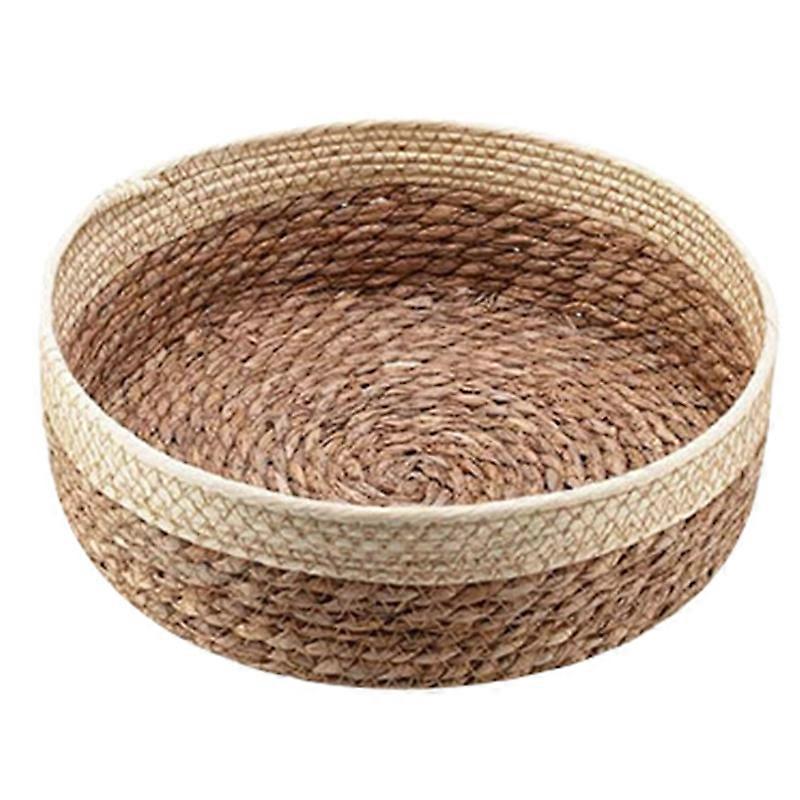 Storage Basket Large Capacity Eco-friendly Braid Fabric Smooth Edges Sundries Organizer Household Supplies