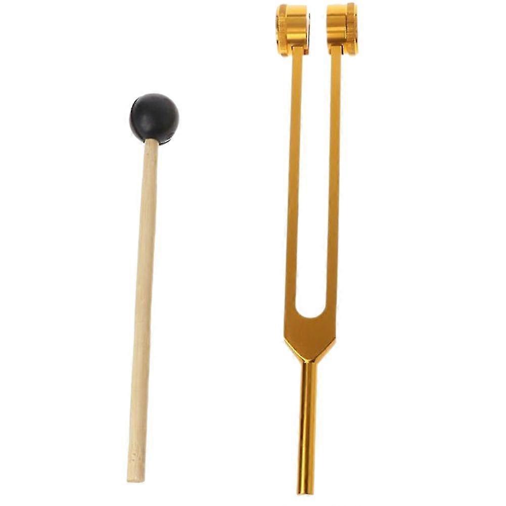 128hz C128 Aluminum Alloy Tuning Fork Chakra Hammer Ball Diagnostic Tool For Sound Health Care