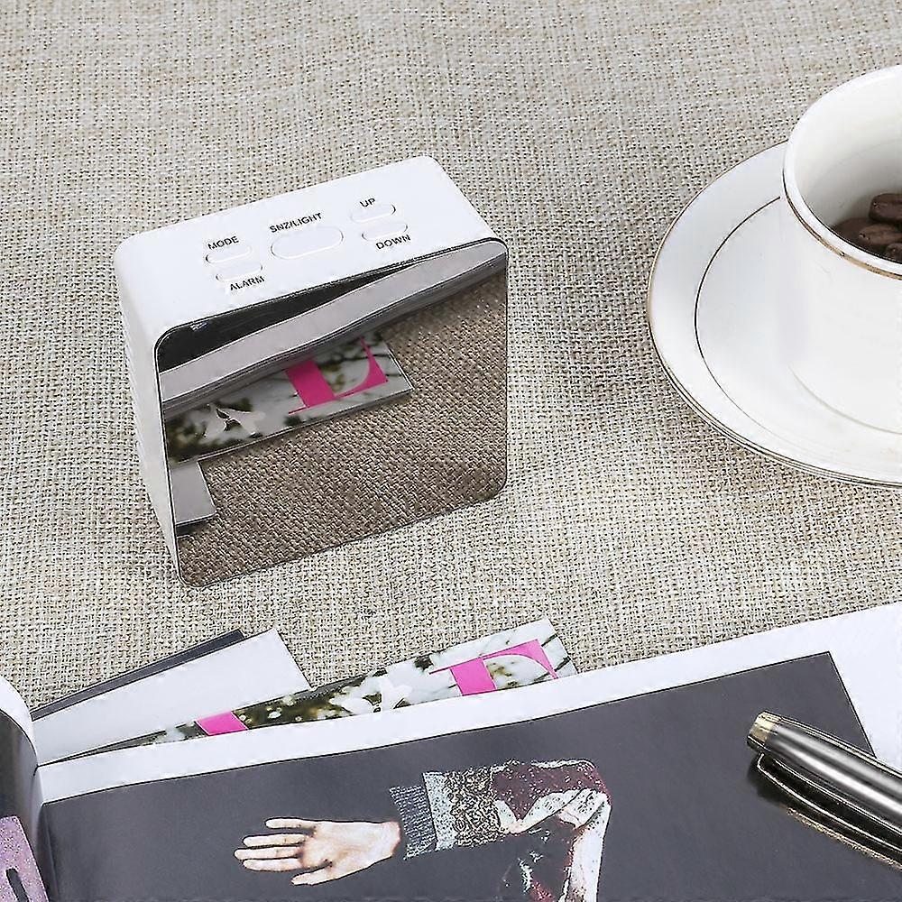 Multifunctional Noiseless Led Mirror Clock Display Time / Temperature