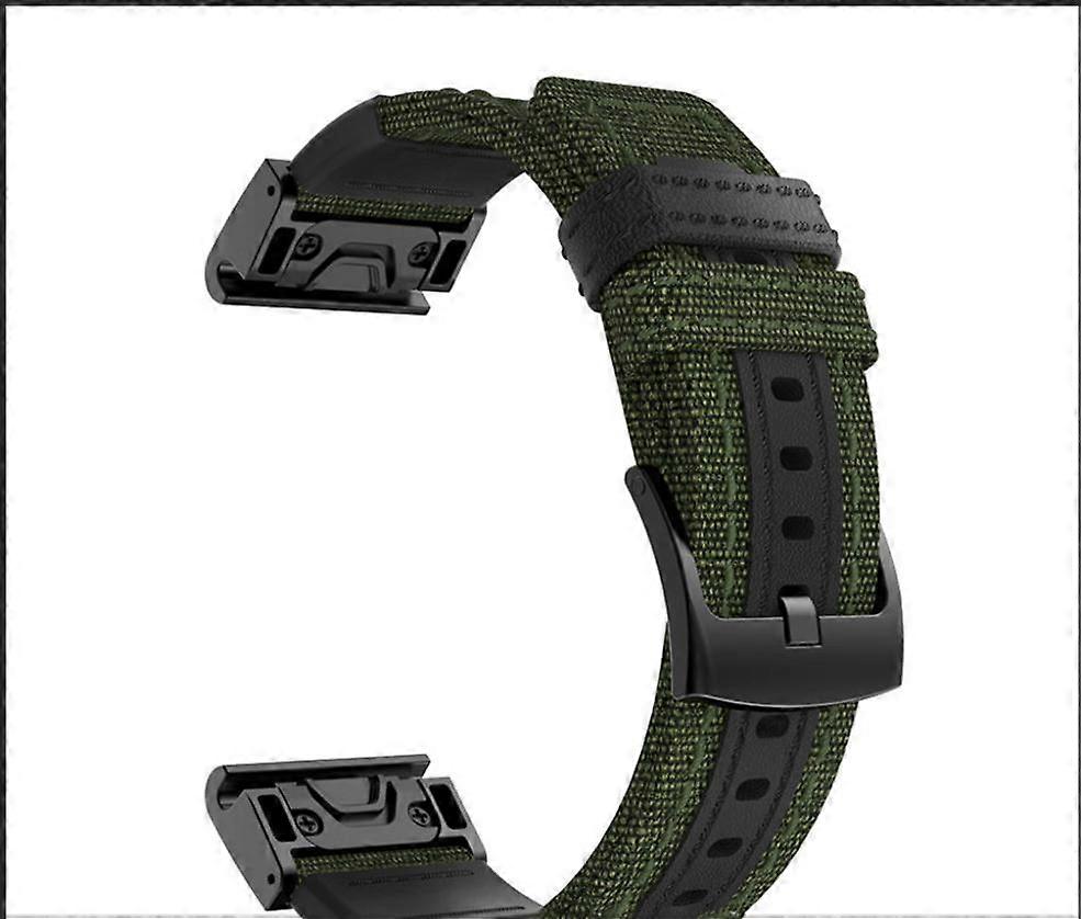 MUJIXI Suitable for Fenix 5 Quick Release Nylon Strap Fenix 7 Easy Quick Release Strap,Green
