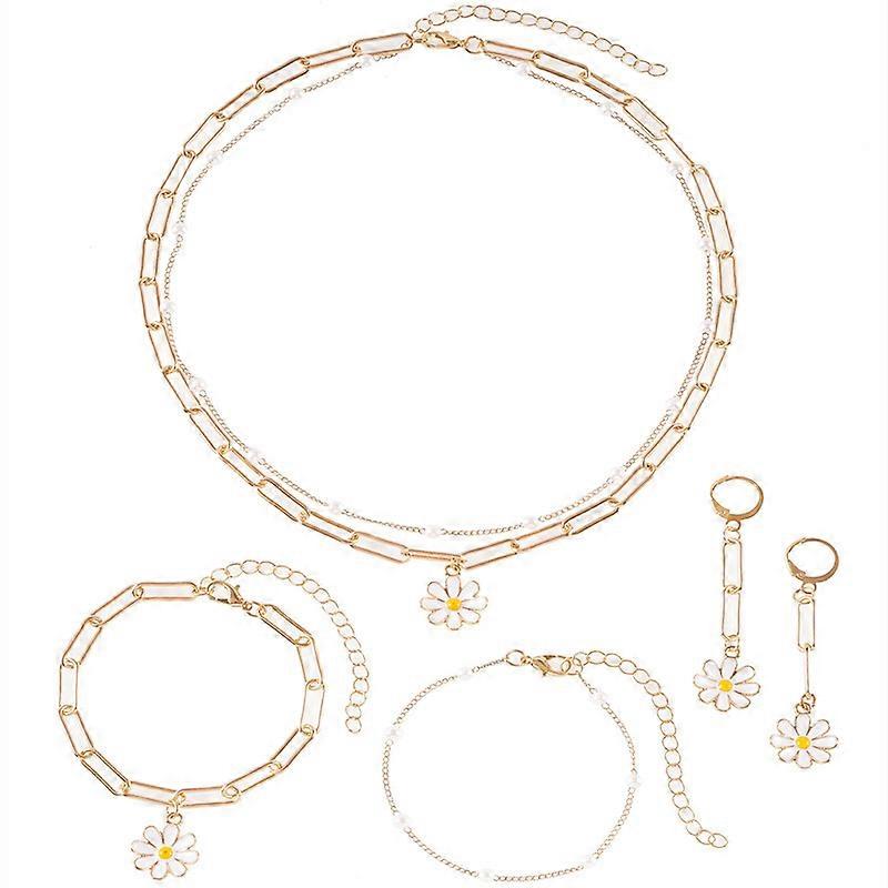 Romantic Sweet Daisy Flower Jewelry Sets