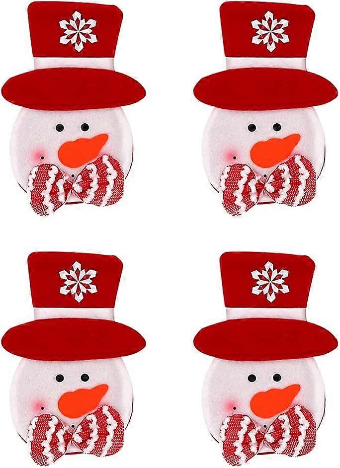 4pcs Christmas Tableware Holders Claus