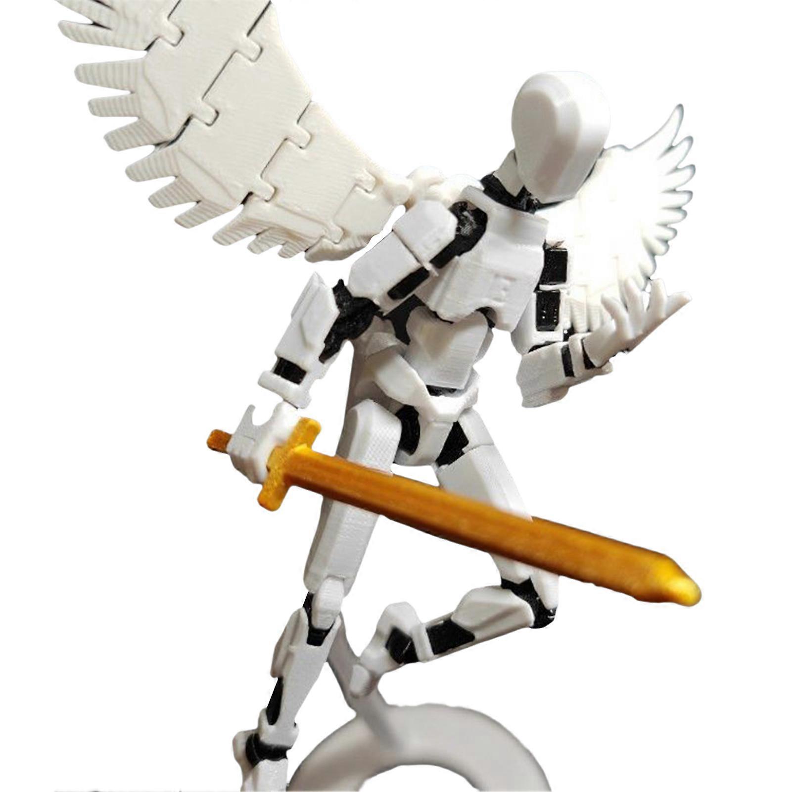1 Set Action Figure 3D Printed Multi-Jointed Robot Figure Articulated Human Model for Home Decoration