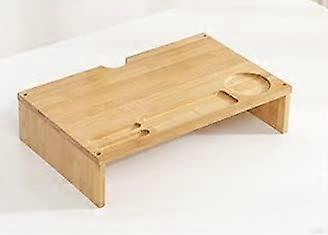 Monitor Riser Stand Bamboo wood Desk & Tabletop Organizer
