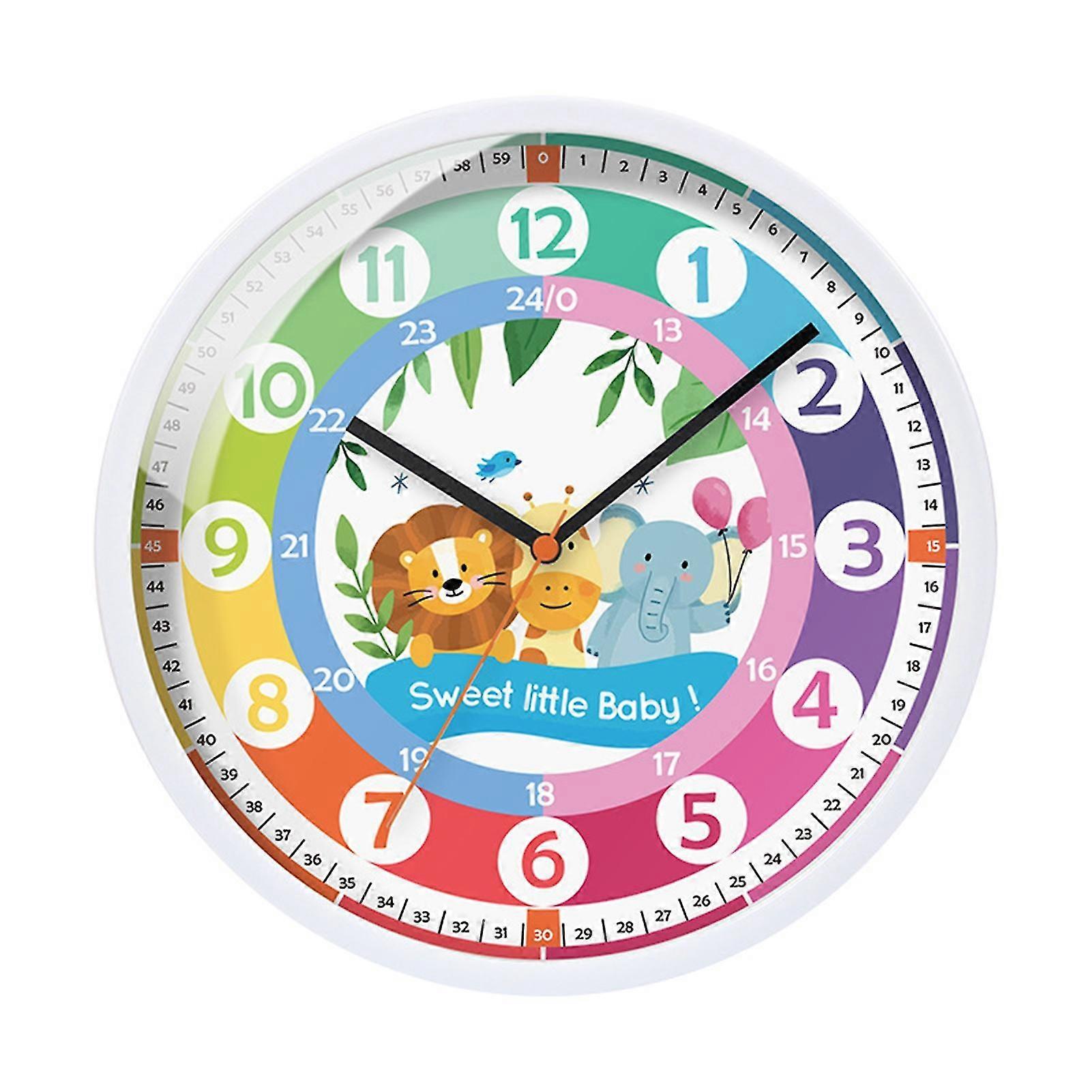 Kids Wall Clock Creative Early Education Learning Clock Teaching Clock