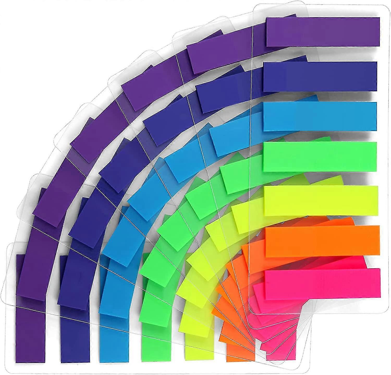 10 Pack Sticky Notes Bandiere, 7 Colore Index Tabs Index Flag Colori brillanti Page Index Stickers per i segnalibri di pagina