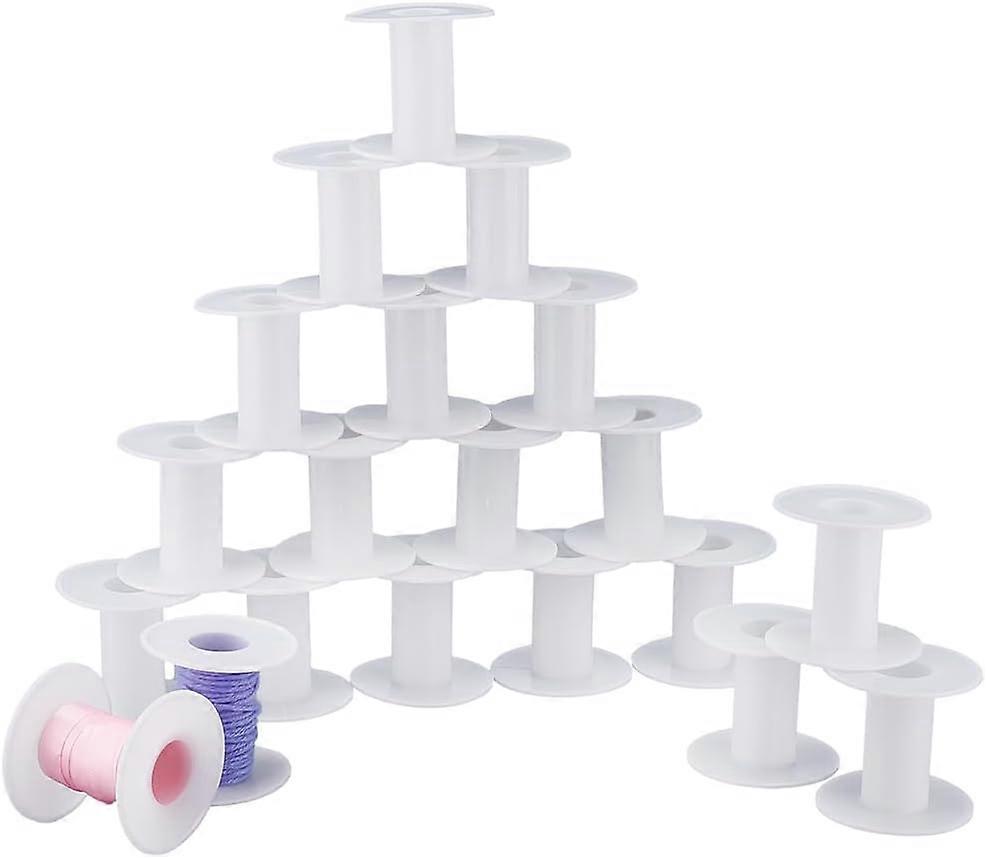 20Pcs Plastic Empty Spools 1.1x2.2 inch Plastic Wire Bobbins Thread Wire Spools Bobbins Empty Wire Spools Plastic Bobbins for Embroidery Thread Yarn R