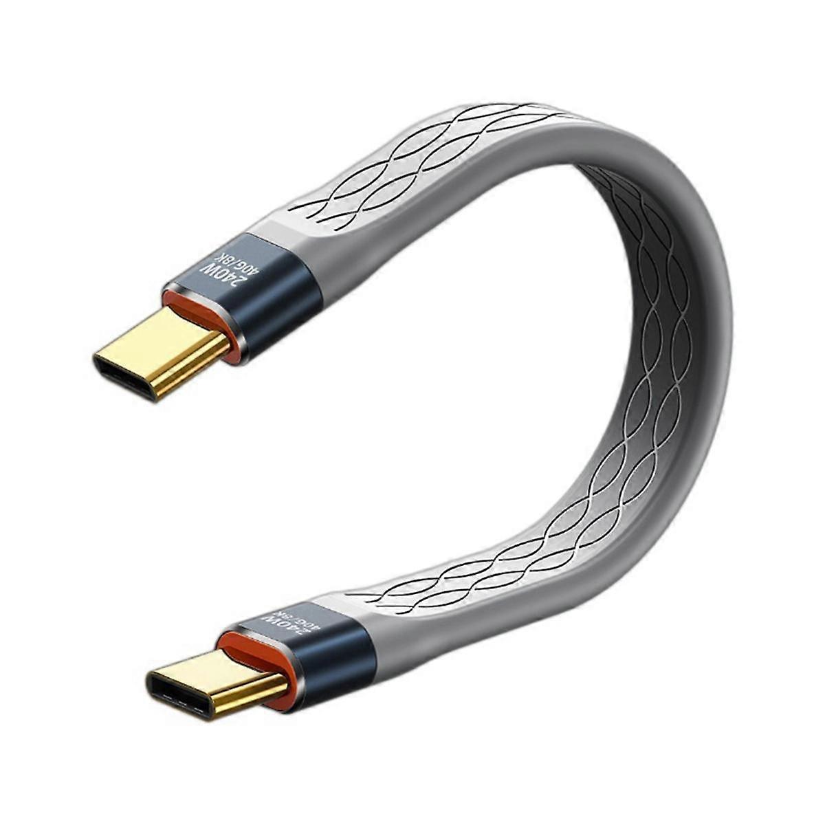 USB4 Data Cable 40Gbps USB C to Type C Short Cable PD 240W 8K 60Hz for 3/4 15 Pro Max SSD Power Ban