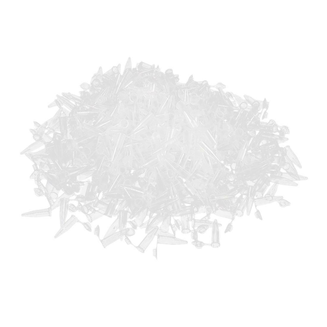 500 Pcs Laboratory Clear White Mark Plastic Centrifuge Tube 1.5ml