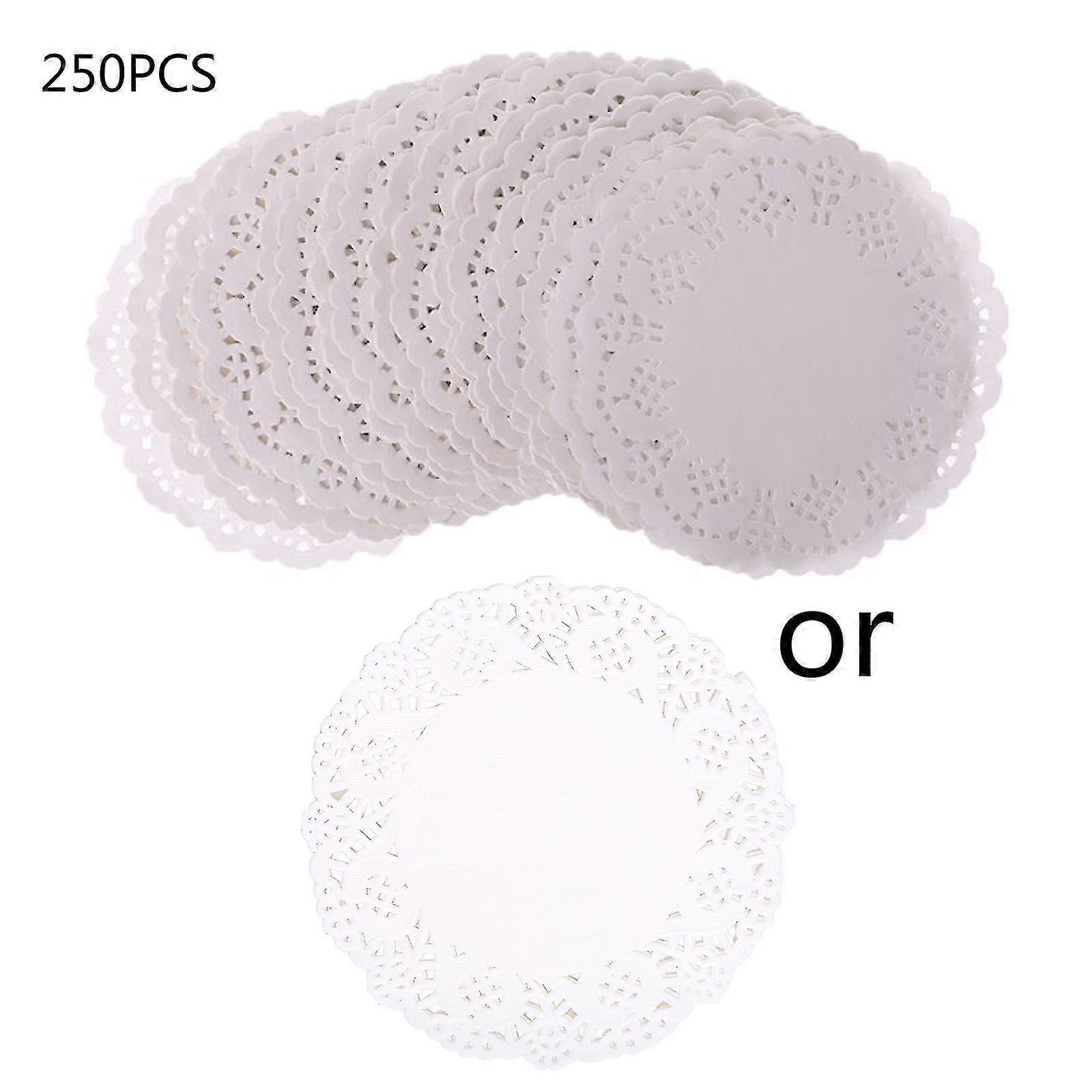 200 Pieces Multi-purpose Round Lace Paper Doilies For Food Cake Crafts Baking A