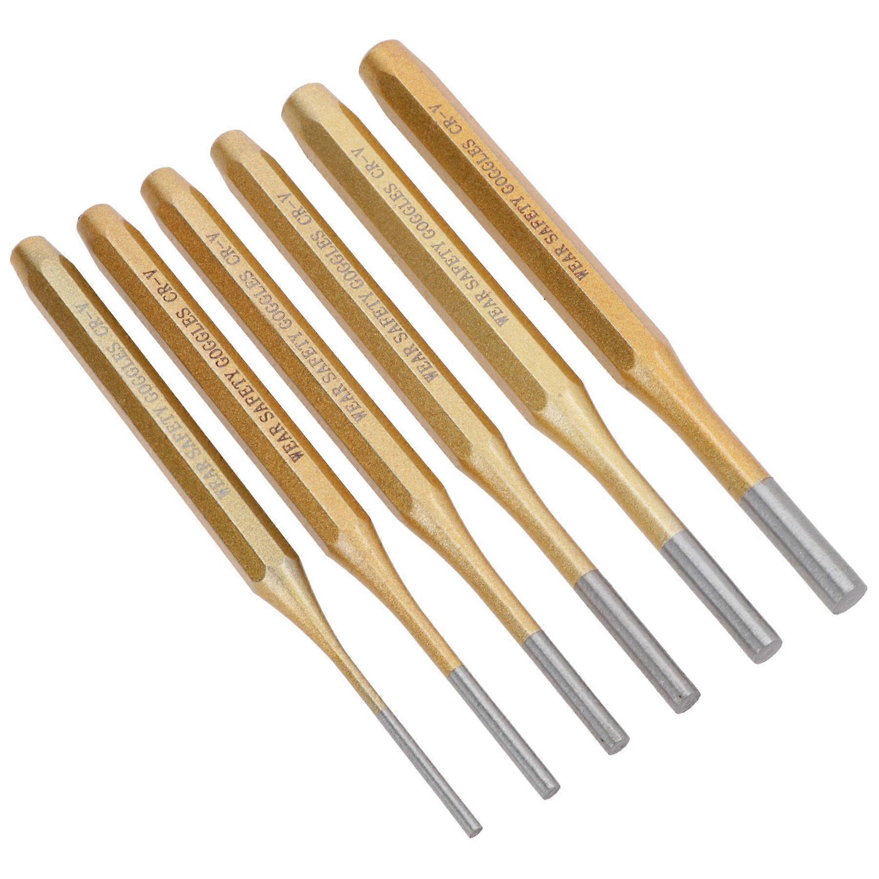 6pc Parallel Pin Punch 3 - 8mm Set 6" ( 150mm ) Chrome Vanadium TE714