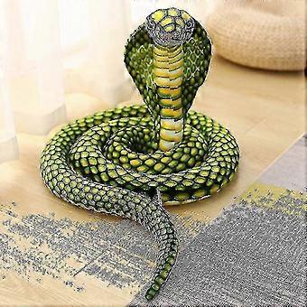 Simulation Cobra Plush Toys Stuffed Animal Snake Soft Dolls Birthday Xmas Gift Green Gaoly-q