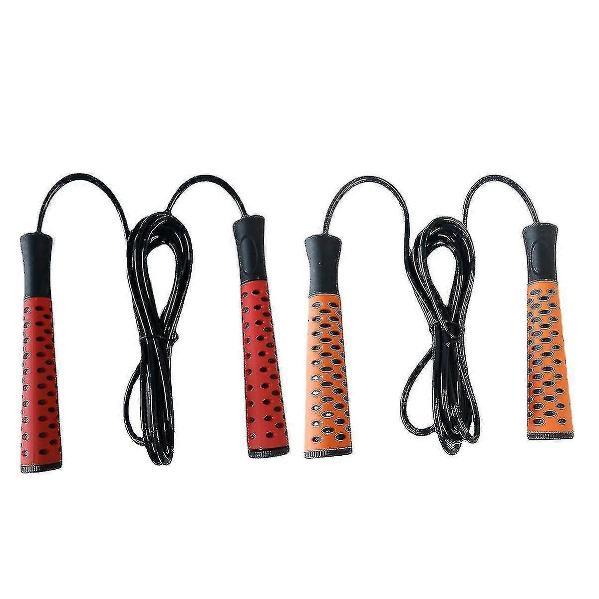 Jump Rope Adjustable Non-slip Compatible With Workout Adult And Kidsorange+red2pcs