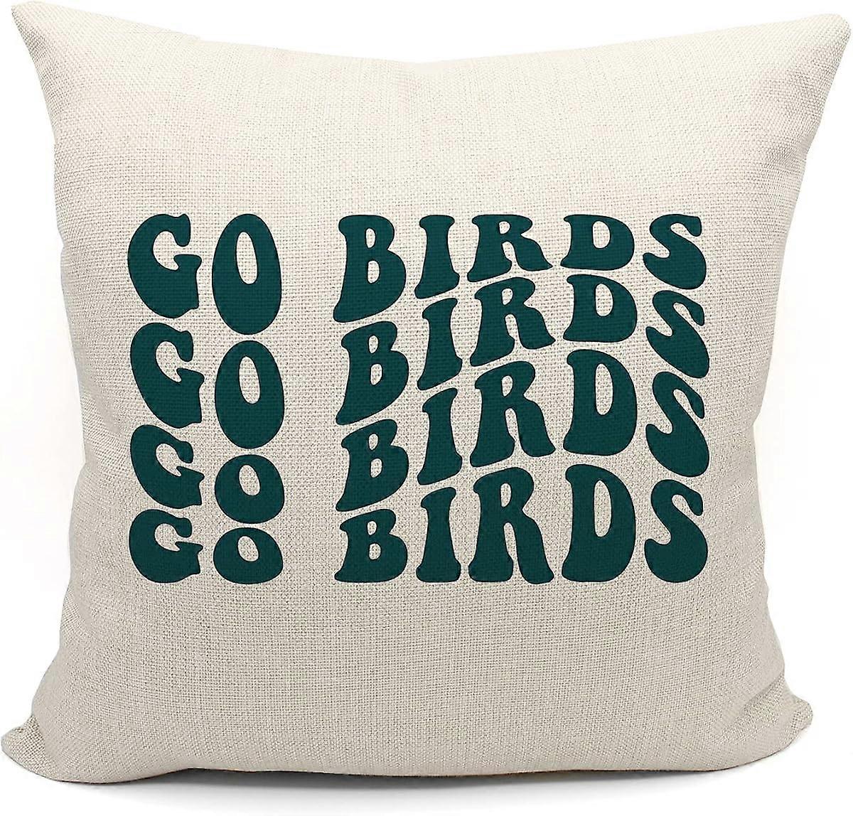Trendy Groovy Go Birds Calcio Cuscino Fodere, Calcio Tiro Cuscino Copre 18x18, Calcio Fan Regali, Calcio Cuscini, Calcio Regalo