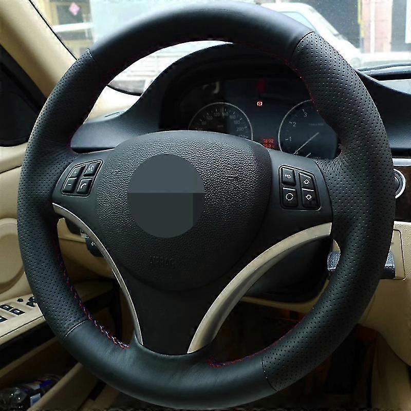 Soft Car Steering Wheel Cover Anti-slip Black Artificial Leather For Bmw E90 E91(touring) E92 E93 E87 E81 E82 E88 X1 E84
