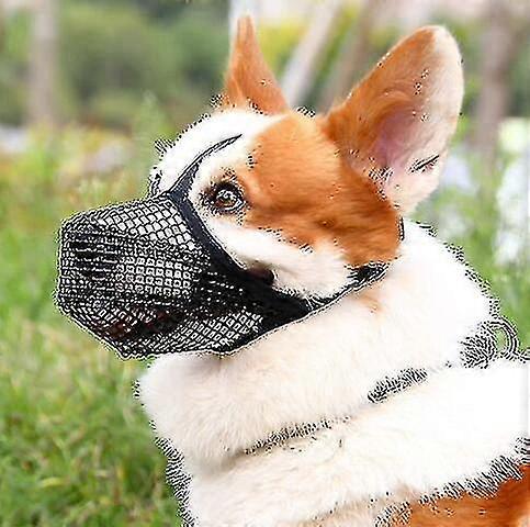 Dog Muzzle, Dog Muzzle Mesh Mask With Adjustable Straps, Prevent Biting Chewing And Licking Breathable