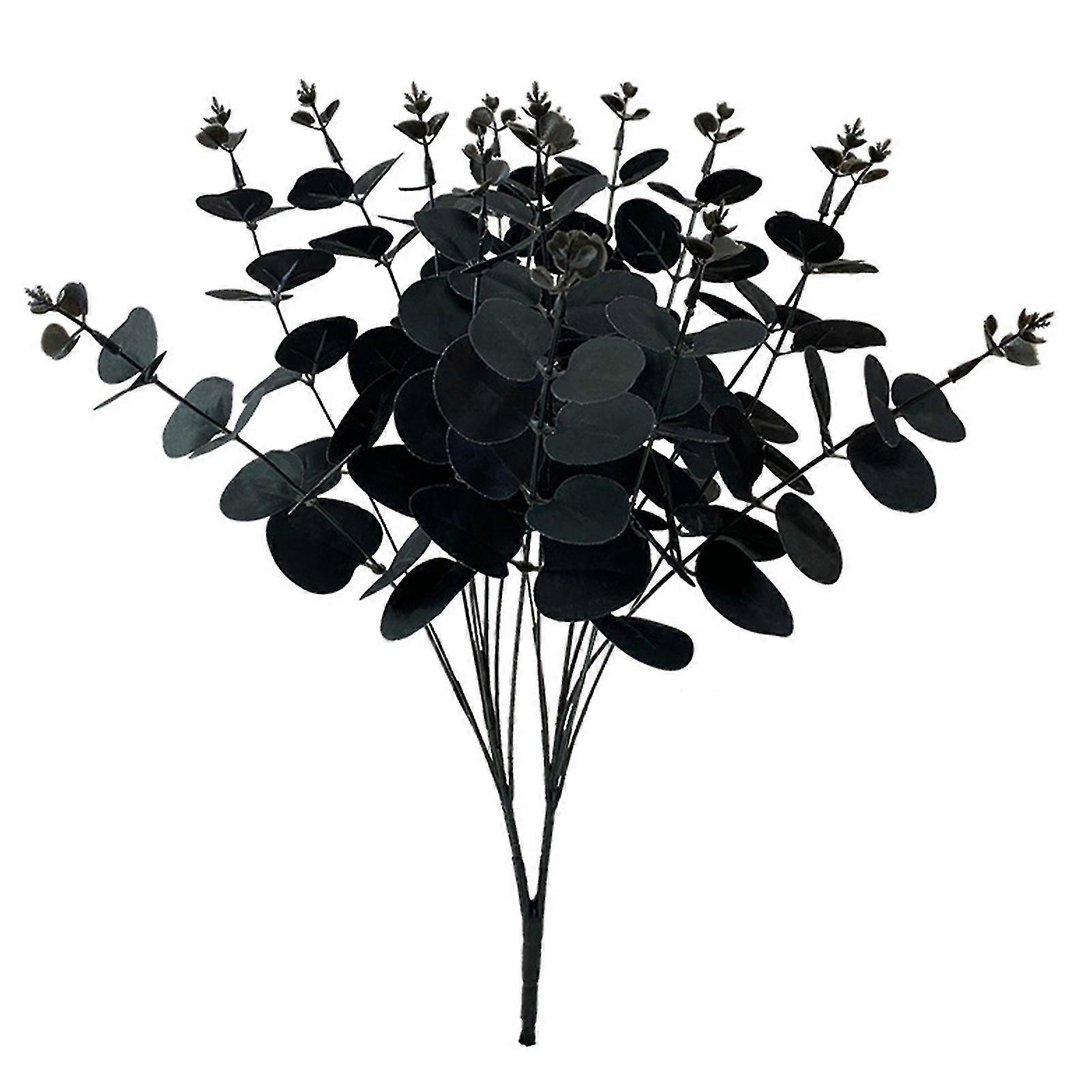 Artificial Eucalyptus Leaves Stem - Realistic 4 Forked, Fresh-keeping, Elegant Faux