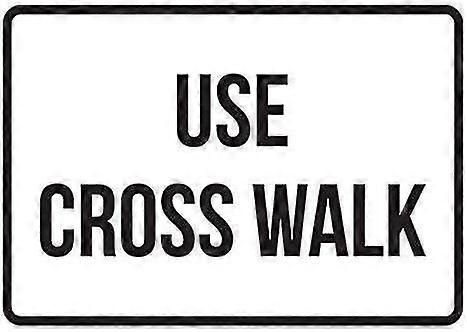Sinais de Trânsito 8x12 polegadas OU 12x16 polegadas Use Cross Walk Sem sinal de estacionamento Tin Metal Outdoor Decor Segurança 