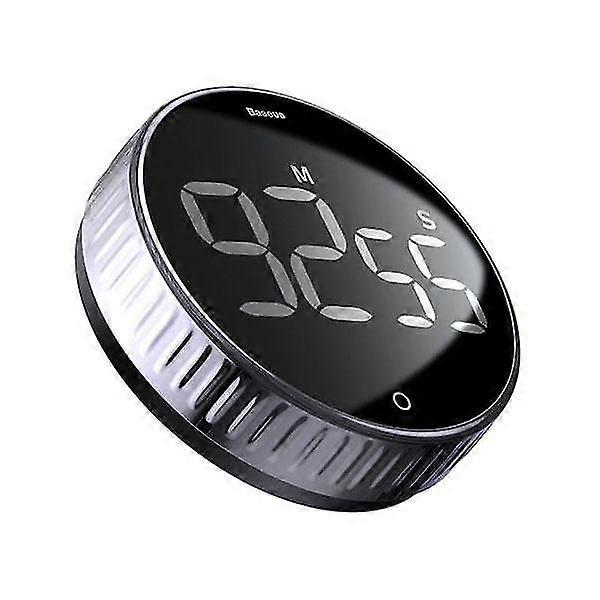 1pc Kitchen Magnetic Rotating Countdown Timer (black)