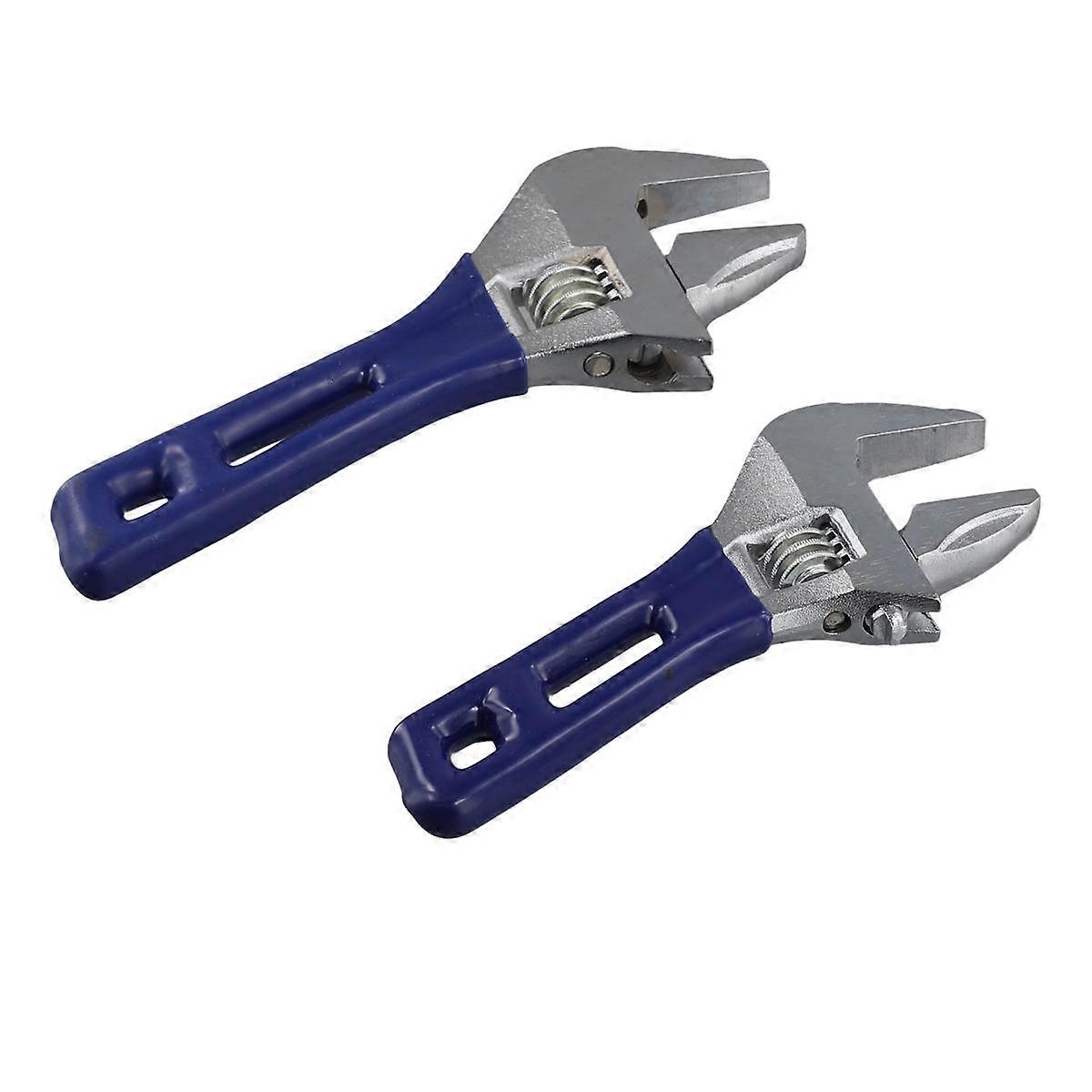 2PCS Universal Adjustable Wrench Large Opening Short Handle Multifunctional Mini Wrench Bathroom Tools