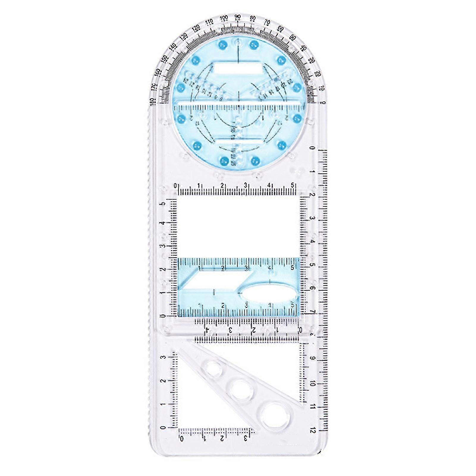 School Multifunctional Geometry Ruler Geometry Drawing Template Measuring Tool (Style 03)
