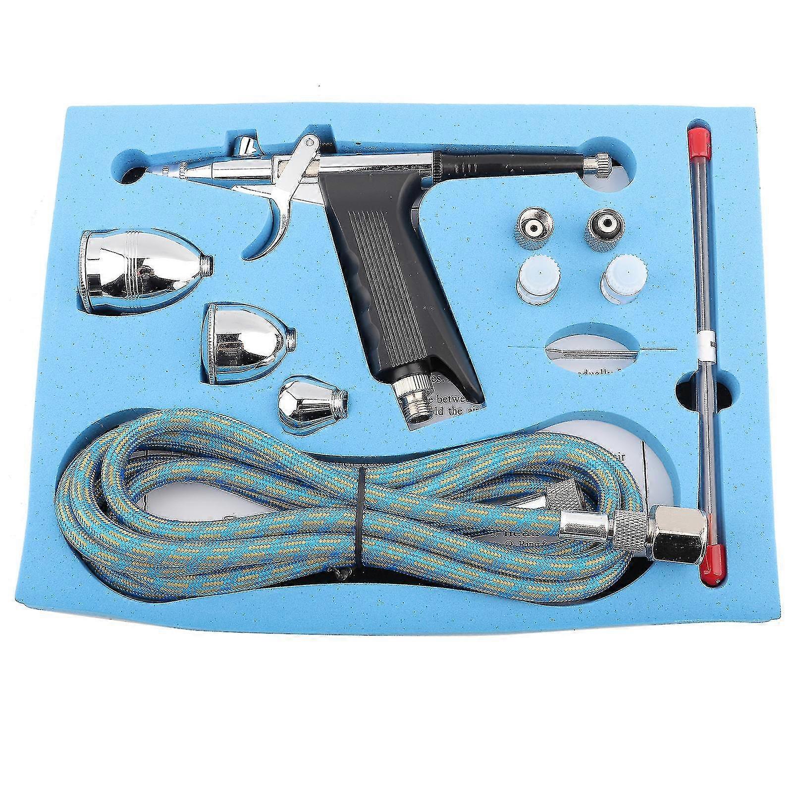 166 AK 3 Cups Multi Purpose Gravity Spray Gun Trigger Airbrush Set