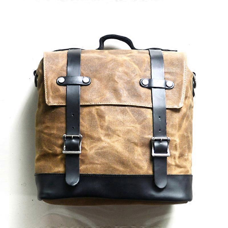 Retro locomotief zijtas, universele waterdichte zijtas, motorfiets canvas tas, ridder zadeltas