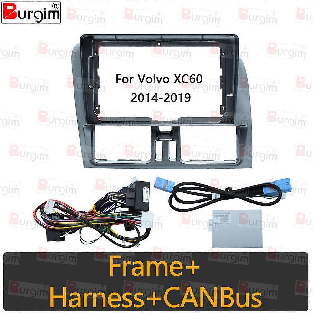 Car Radio Fascias Frame For Volvo XC60 2008-2019 9 inch Stereo Panel Wiring Harness Connector Power Cable Adapter Canbus Decoder