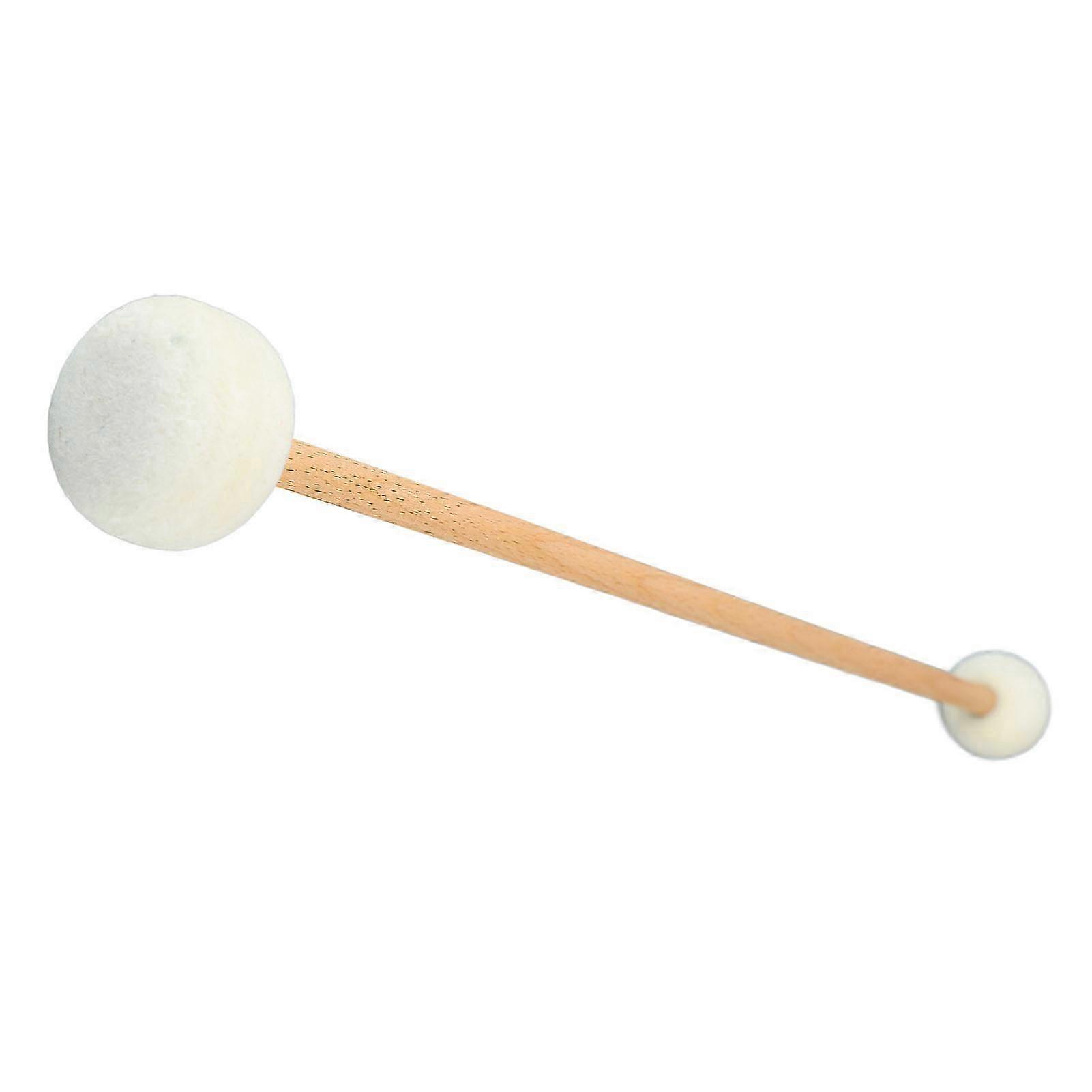 Bass Drum Mallet Wooden Percussion Stick with Antislip Design and Soft Felt Head 42cm