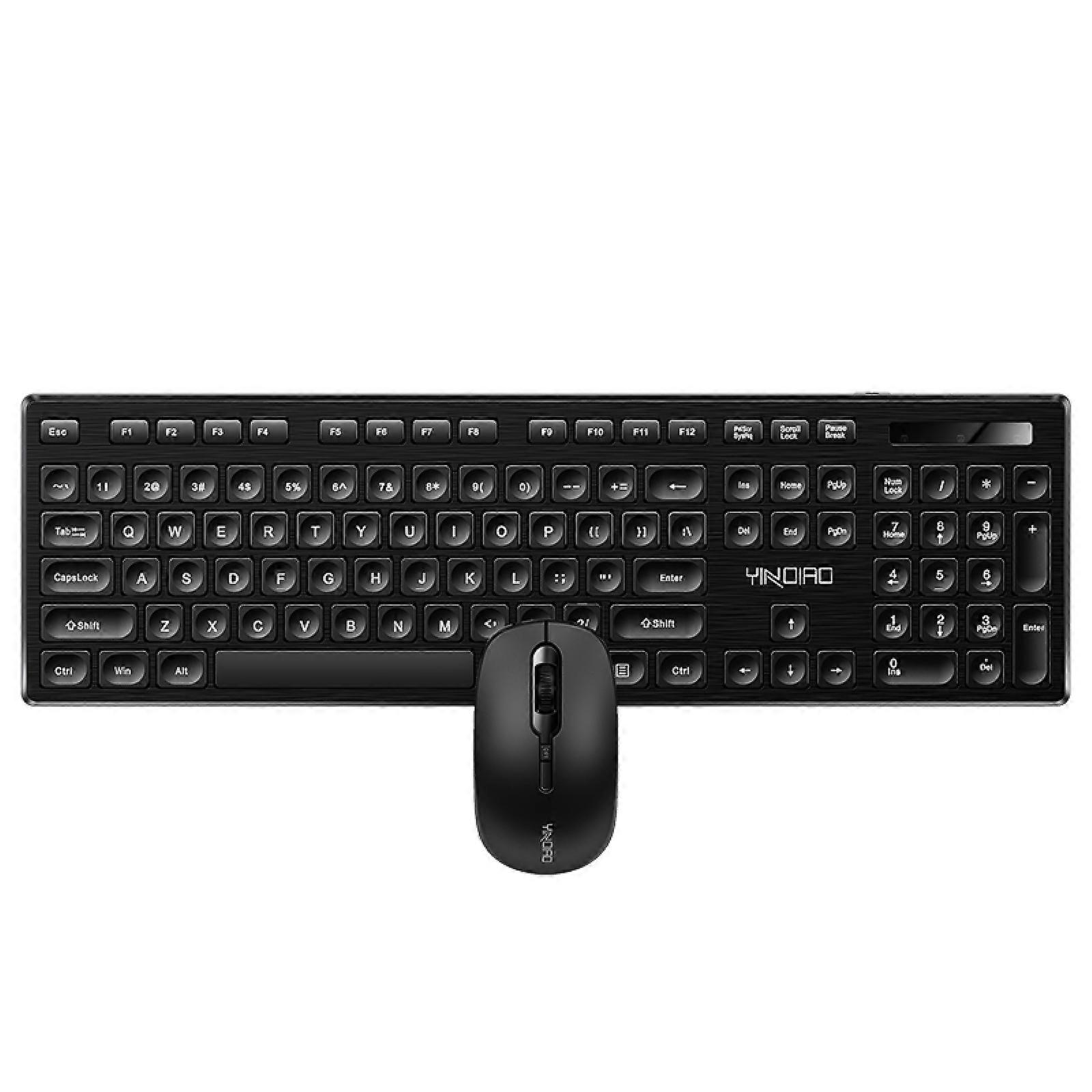 YINDIAO Silent Wireless Keyboard Mouse Set