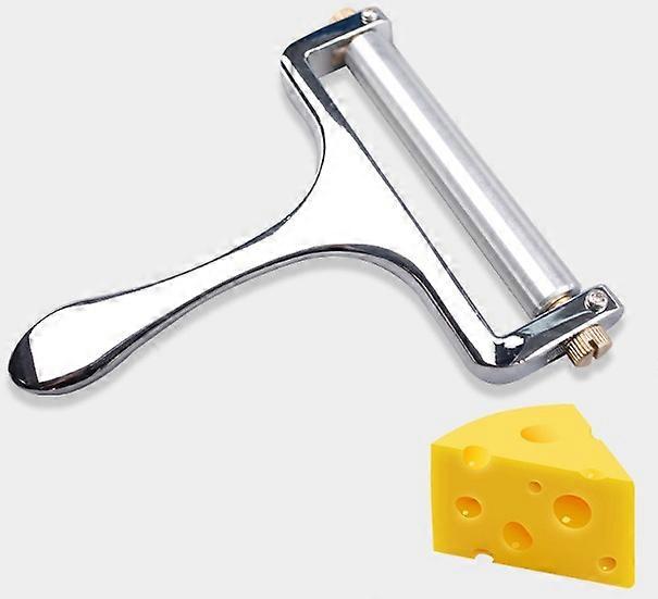 Kitchen cheese slicer with adjustable thickness Home kitchen cheese slicer for block cheese heavy cheese,with 2 extra cords (silver)