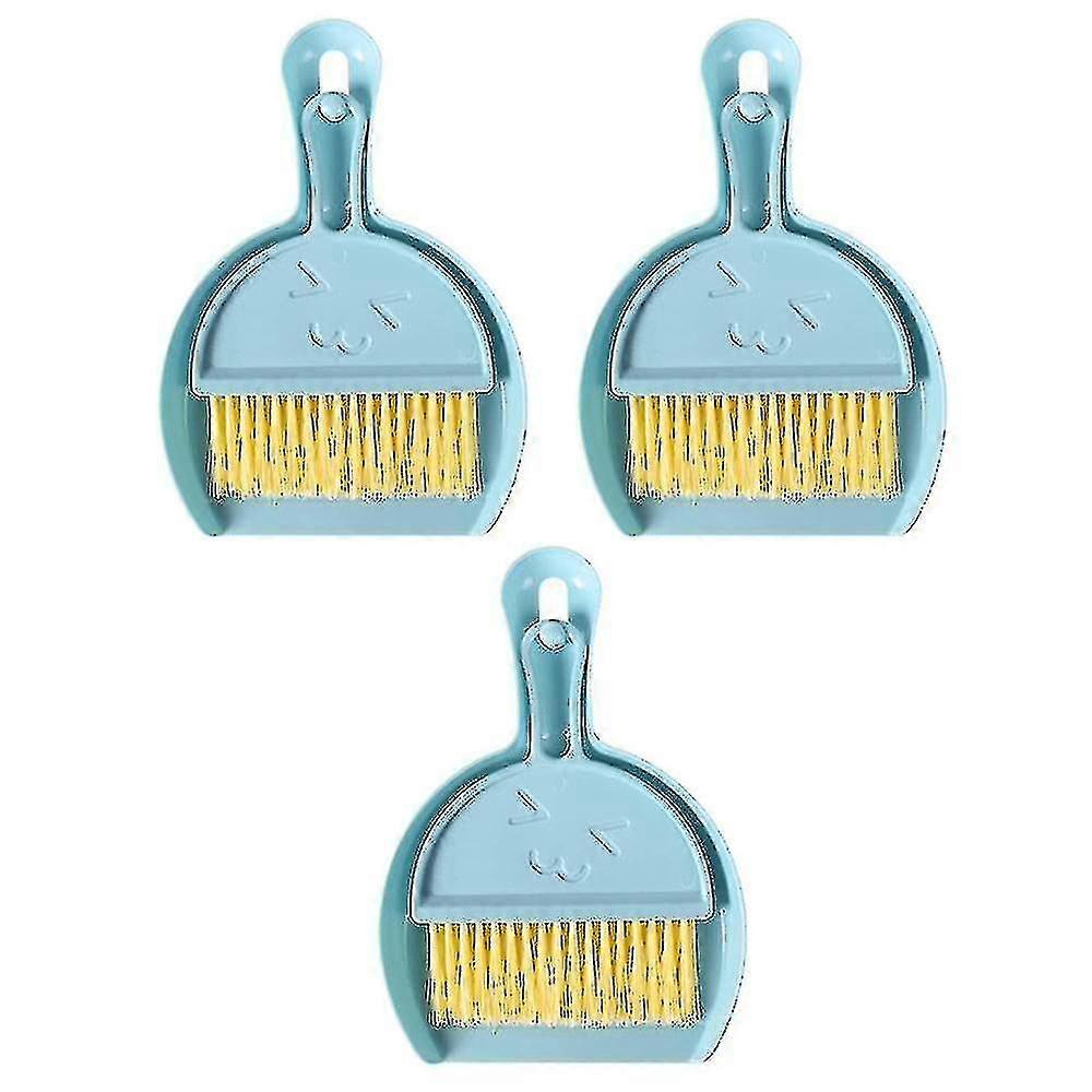 3pcs Mini Dustpan And Brush Set For Office Home Table Desktop Cleaning