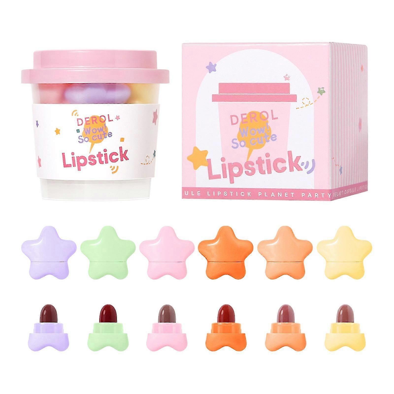 Derol Mat Küçük Ruj Star Candy Mini Kapsül Ruj 6 Renk
