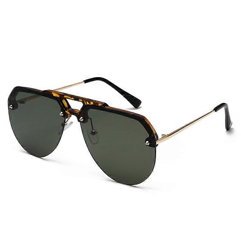 OEC CPO Fashion Rimless Sunglasses Women 2021 Oversized Green Gray Sun Glasses Ladies Brand Γυαλιά Οράσεως Vintage Μεγάλες Αποχρώσεις UV400