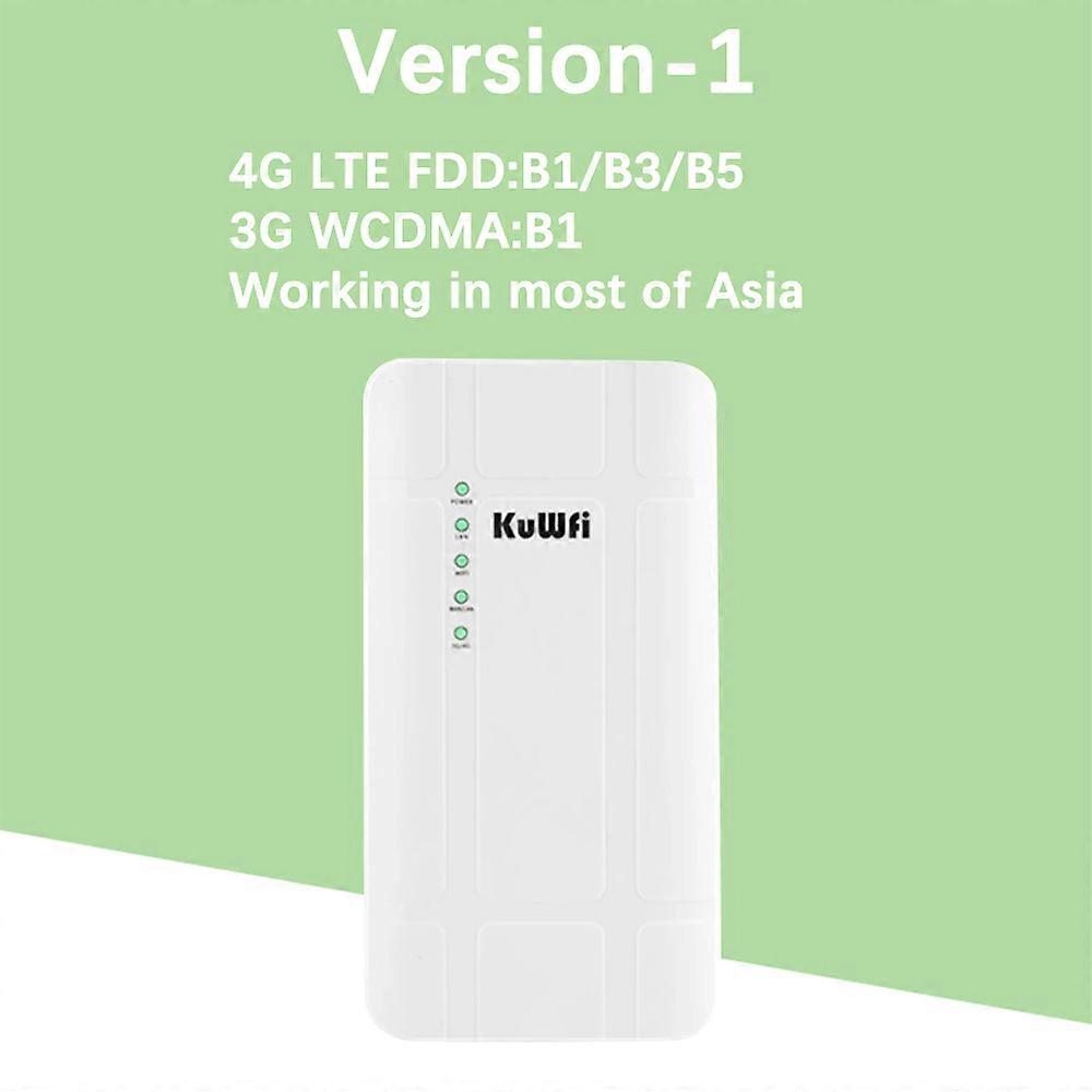 KuWFi Outdoor 4G LTE Router High Power 300Mbps Wireless CPE Router CAT4 Wi-fi Router with 24V POE Adapter for IP Camera