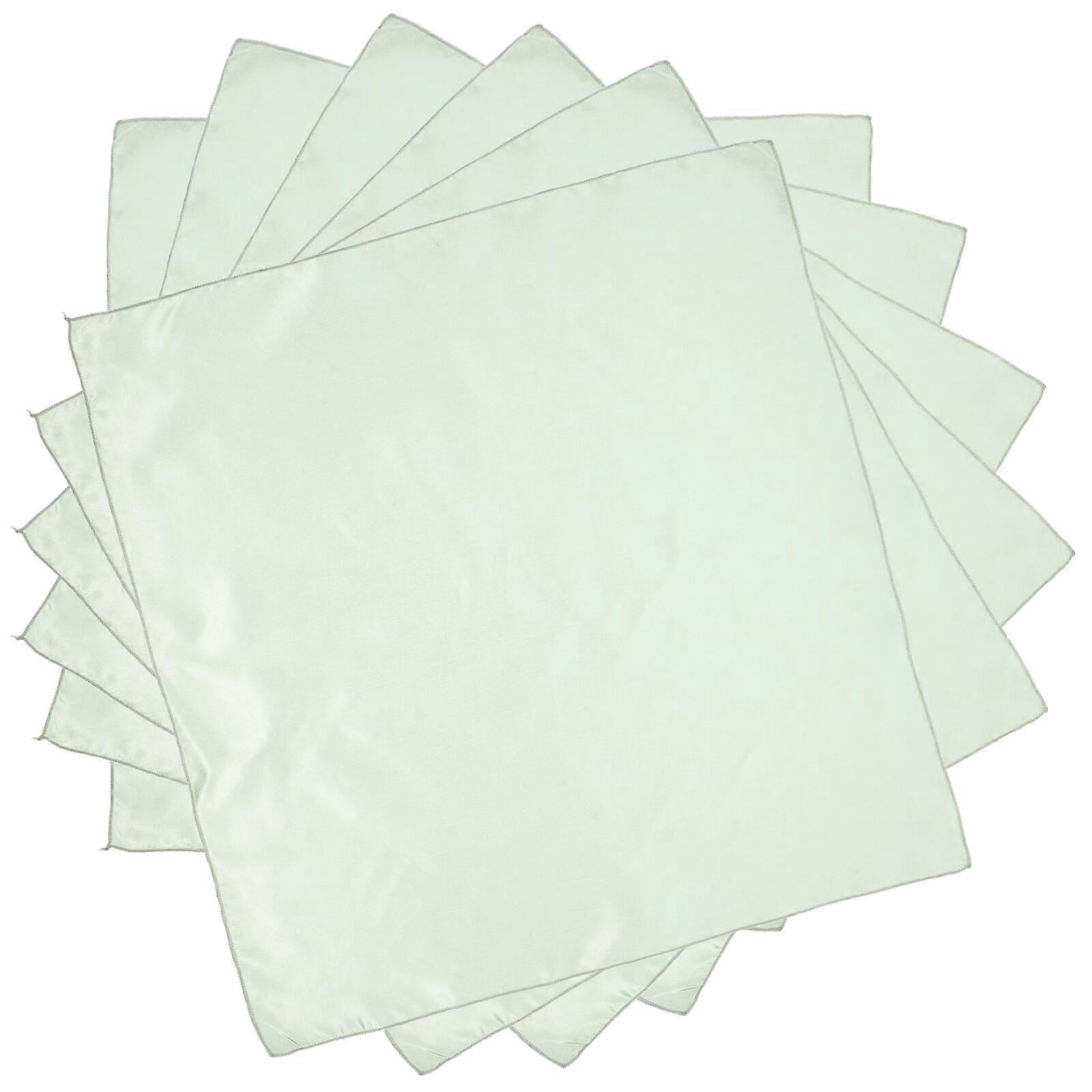 6pcs Dining Table Satin Napkin Reusable Smooth Napkin Solid-colored Dinner Napkin for Party