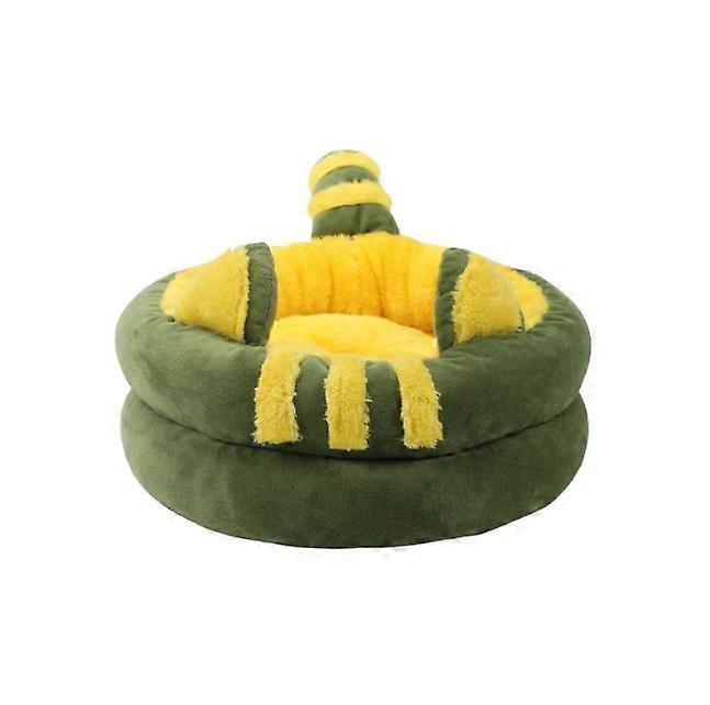 Cats Round Bed Machine Washable Slip Resistant Bottom Ultra Soft Plush Cushion