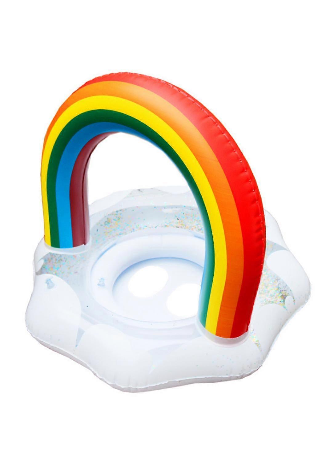 Thicken children's sequin rainbow cloud swimming ring