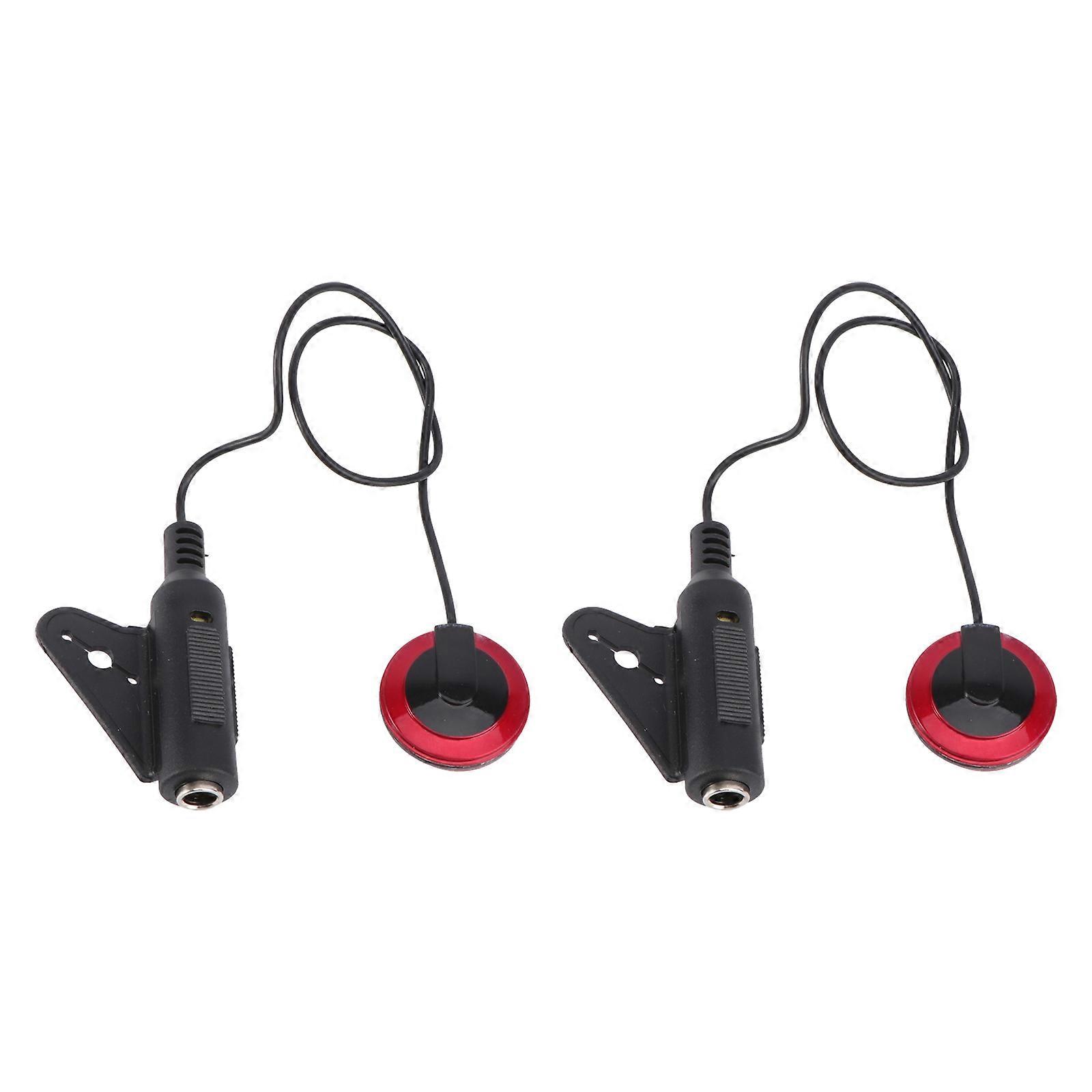 2 Sets Piezo Transducer Guitar Violin Ukulele Banjo Microphone Pickup