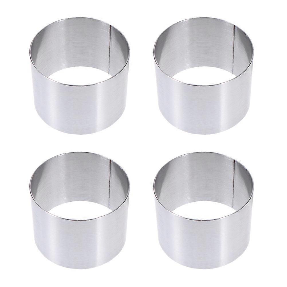 4 Pcs Mini Round Shape Mousse Cake Biscuit Dessert Mould DIY Baking Tools