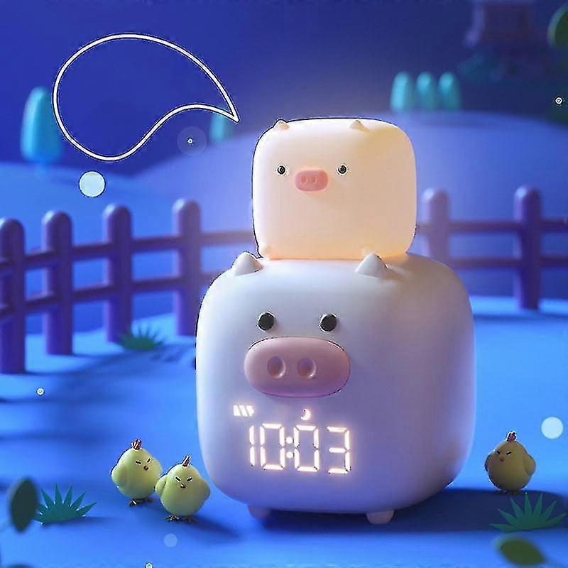 Smart Alarm Clock Usb Charge Silicone Night Light Student Led Digital Alarm Clock Bedside Alarm Clock