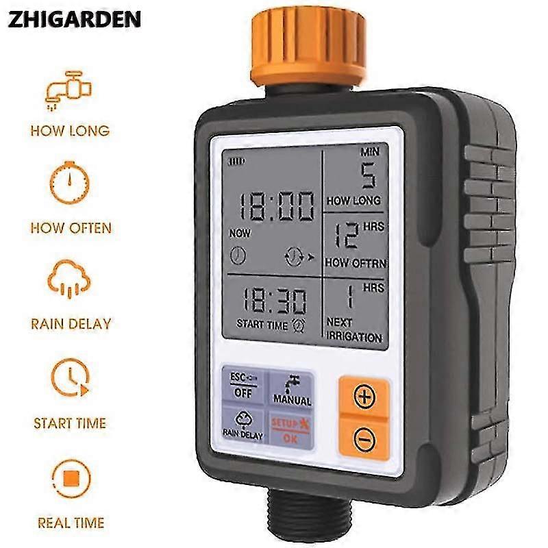 Automatic Garden Watering Timer Large Screen Display Irrigation Contronller Battery Operated Waterproof Digital Timer