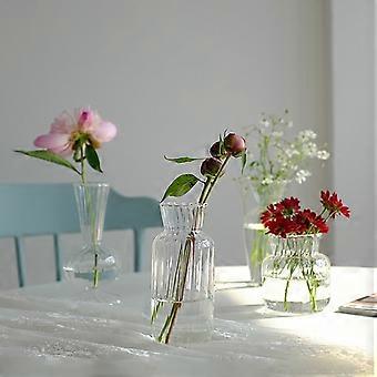 Vaso In Vetro Trasparente Sheer Pots Con Fori Di Drenaggio E Sottovaso - Design Moderno Per Piante Da Appartamento (Ø10,2 Cm) - 3