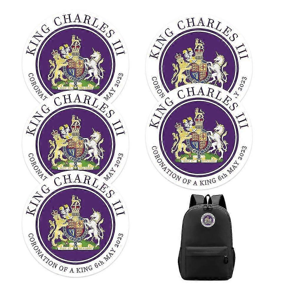 20 قطع الملوك تشارلز الثالث التتويج ملصق زخرفة الشعار الوطني صائق لزجاجة المياه سيارة الهاتف المحمول نافذة