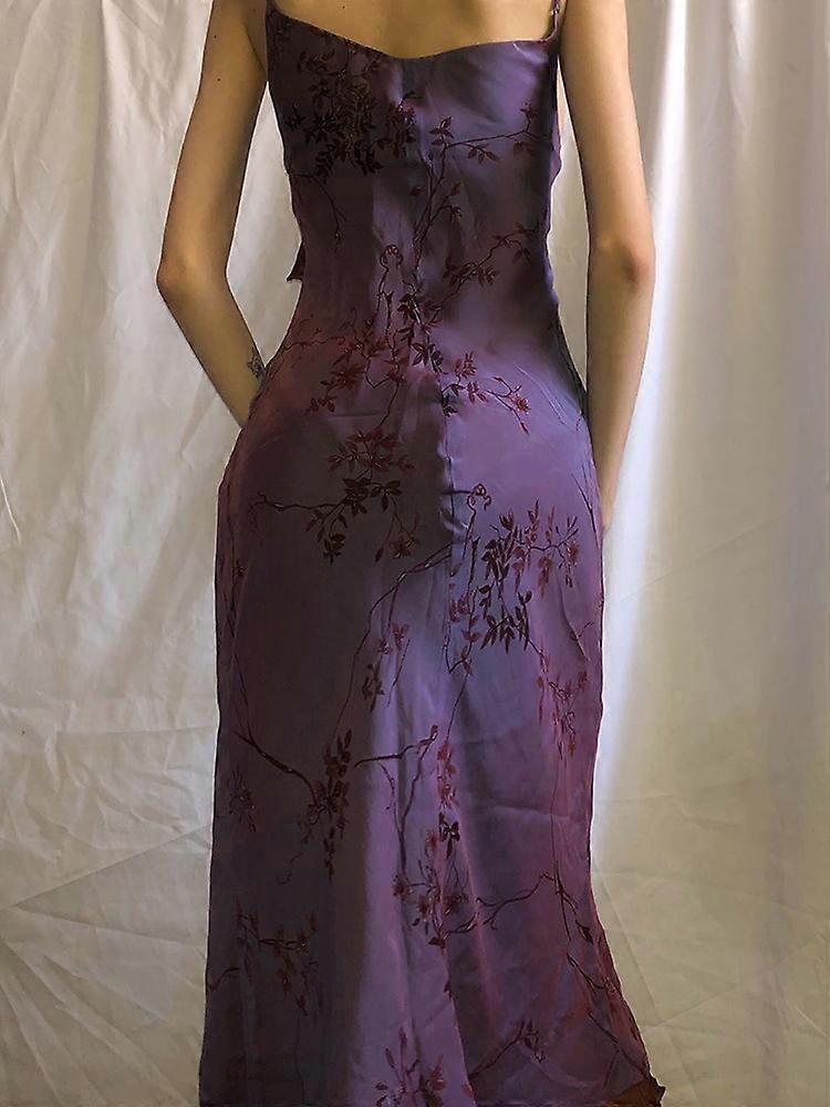 strapless open back dress Zapaka Women Strapless Prom Dress with Beading Purple Floral Sheath Evening Dress, Purple / US18W
