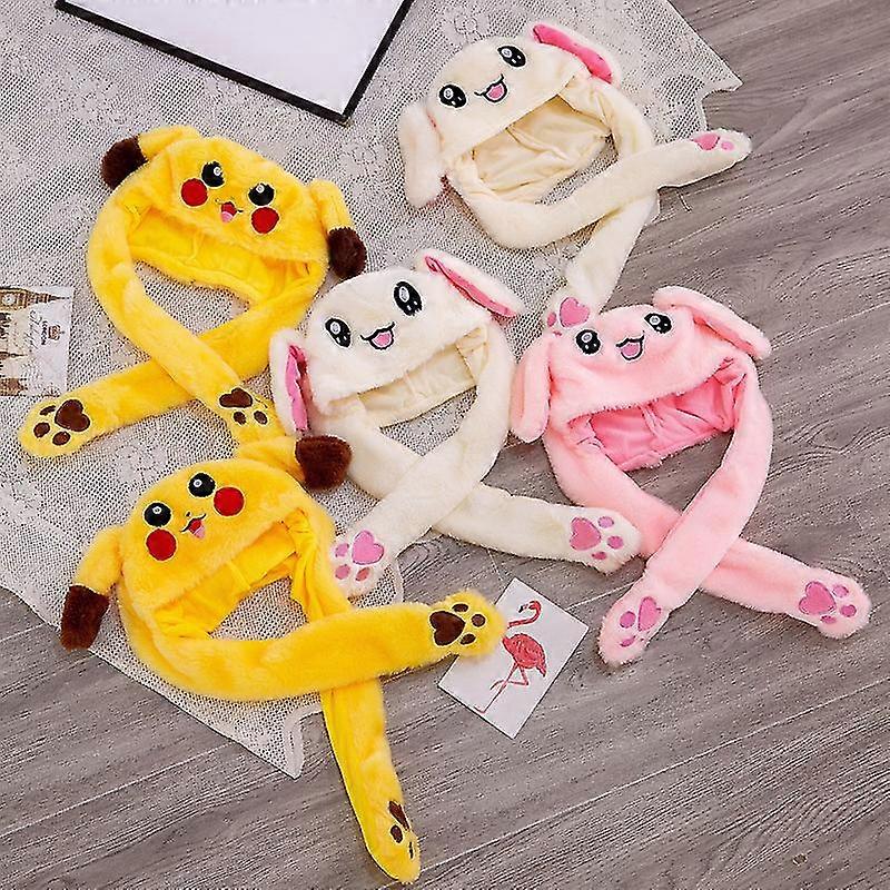 Hat Rabbit Ear Moving Jumping Hat Funny Bunny Plush Hat Cap