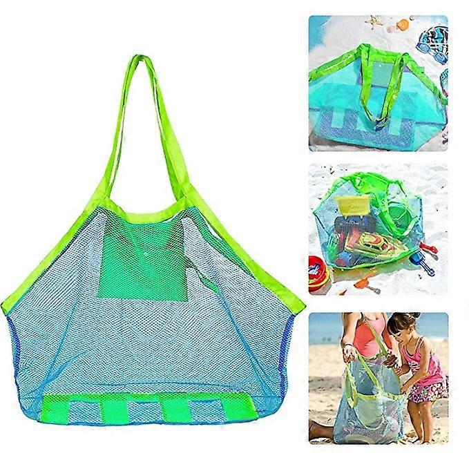 屋外スイミングプールの子供と子供のおもちゃの旅行タオル砂の整理収納バッグ、折りたたみ式で軽量なメッシュビーチクロスバッグ