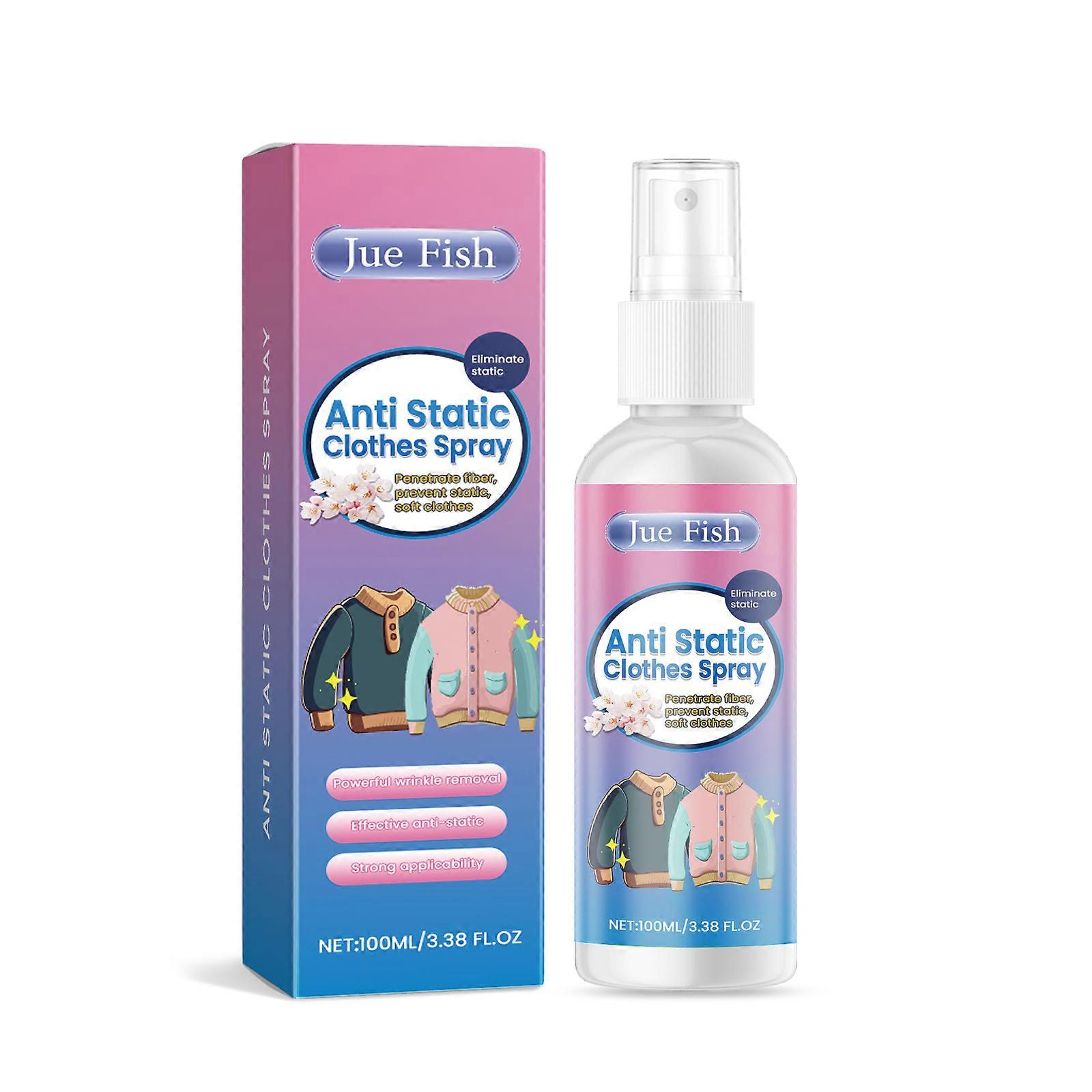 Anti-Static Clothing Spray - Softens, Reduces Wrinkles & Prevents Static - 100ml